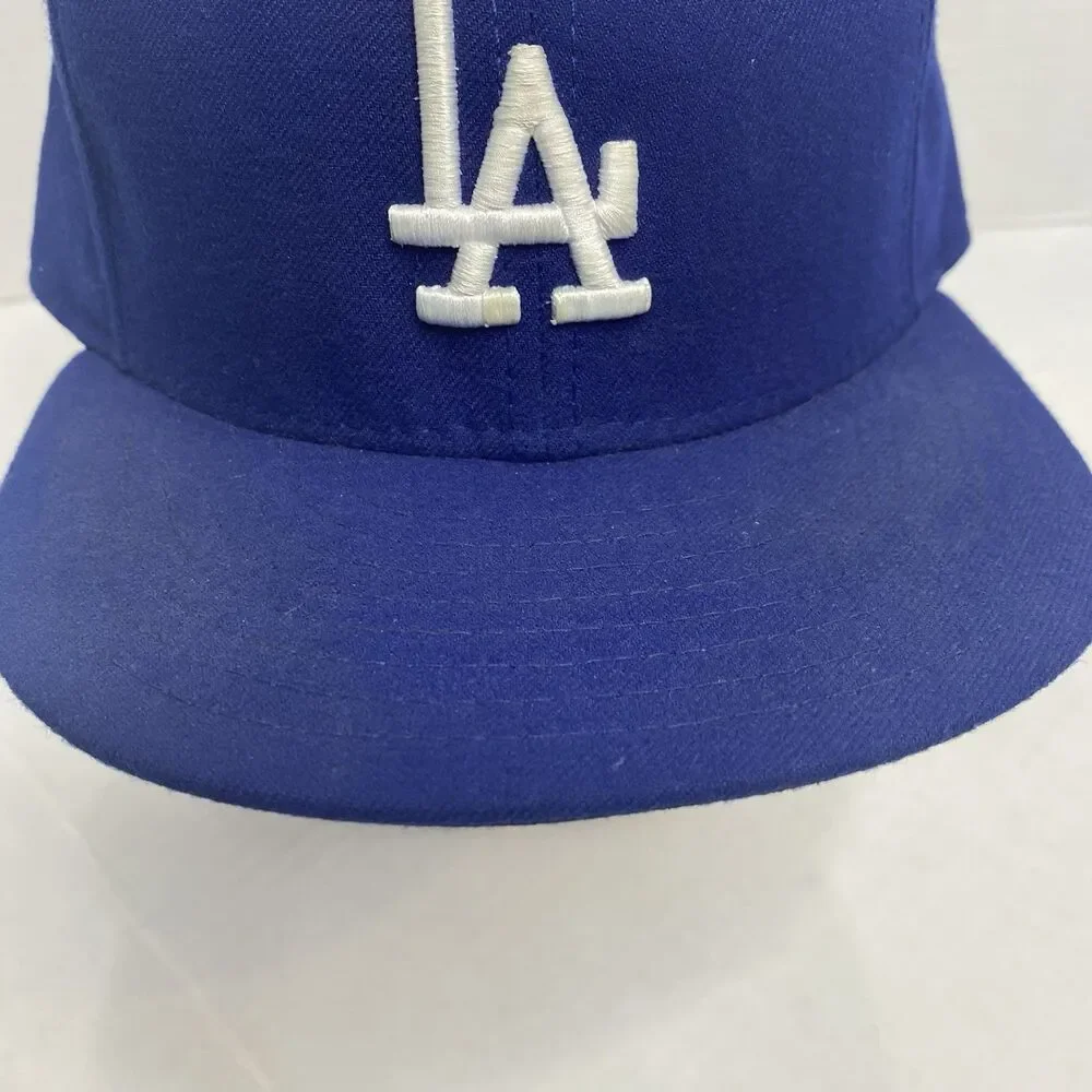 LA Dodgers Fitted Hat Cap MLB New Era 59Fifty Fitted Baseball On Field 7 1/2